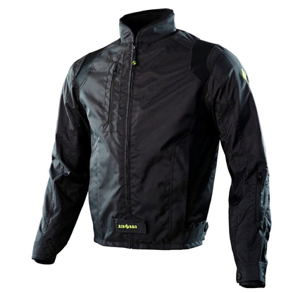 Vista frontal de la chaqueta de moto urbana con airbag integrado URBAN JACKET de Airobag en color negro